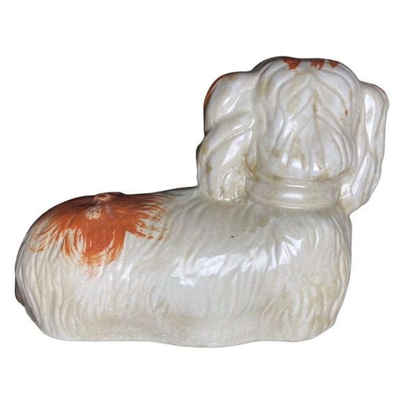 Staffordshire Dog King Charles Spaniel Recumbent Single Dog Hand Painted Laying - Picture 2 of 10